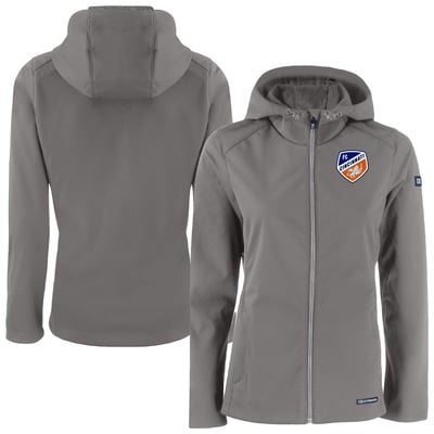  FC Cincinnati Cutter & Buck Women's Evoke Eco Softshell Recycled Full-Zip Jacket - Gray